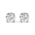 2.5 Carat Each Double Prong Round Shape Studs
