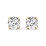 2.5 Carat Each Double Prong  Round Shape Studs
