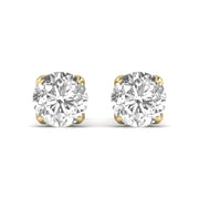 2.5 Carat Each Double Prong  Round Shape Studs