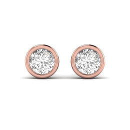 3 Carat Each Round Diamond Earrings