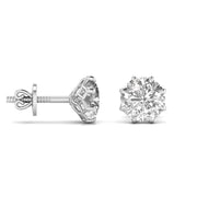 3 Carat Each Solitaire Round Diamond Earring