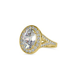 3 Carat Oval Lab Grown Diamond Engagement Ring