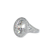 3 Carat Oval Lab Grown Diamond Engagement Ring