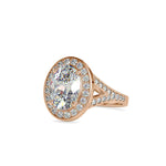 3 Carat Oval Lab Grown Diamond Engagement Ring