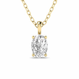 3 Carat Oval Solitaire Diamond Pendant