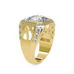 3 Carat Radiant Cut Halo Engagement Ring