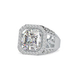 3 Carat Radiant Cut Halo Engagement Ring