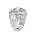 3 Carat Radiant Cut Halo Engagement Ring