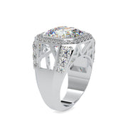 3 Carat Radiant Cut Halo Engagement Ring