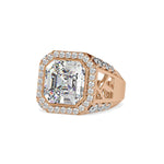 3 Carat Radiant Cut Halo Engagement Ring