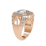 3 Carat Radiant Cut Halo Engagement Ring
