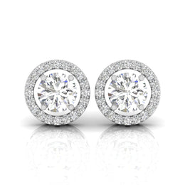 3 Carat Solitaire Classy Spiral Diamond Studs