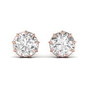 2.5 Carat Each Round Solitaire Diamond Earring