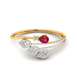 Elegant Pear Shape Diamond Bangle