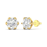4 Carat Each Camellia Diamond Studs