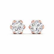 4 Carat Each Camellia Diamond Studs