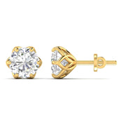 4 Carat Each Camellia Diamond Studs