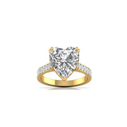 5 Carat Centre Solitaire Heart Diamond Ring