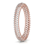 Round Cut Diamond Bangle Pair