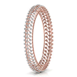 Round Cut Diamond Bangle Pair