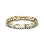 Round Cut Diamond Bangle Pair