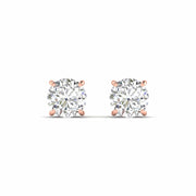 5 Carat Each Round Diamonds Solitaire Studs