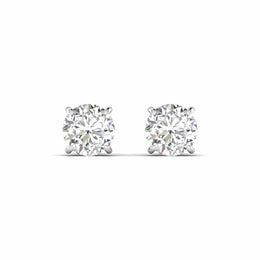 5 Carat Each Round Diamonds Solitaire Studs