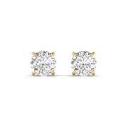 5 Carat Each Round Diamonds Solitaire Studs