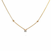 50 Pointers Round Cut Diamond Solitaire Chain Pendant