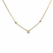 50 Pointers Round Cut Diamond Solitaire Chain Pendant