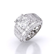 6 Carat Solitaire Cushion Diamond Ring