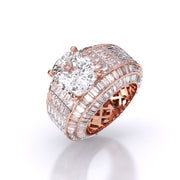 6 Carat Solitaire Cushion Diamond Ring
