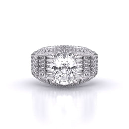6 Carat Solitaire Cushion Diamond Ring