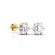 3 Carat Each Solitaire Earrings