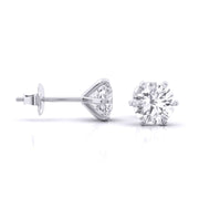3 Carat Each Solitaire Earrings