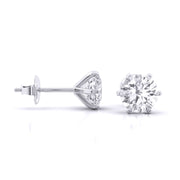1 Carat Each Solitaire Studs Earrings