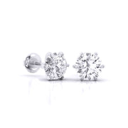 1 Carat Each Solitaire Studs Earrings