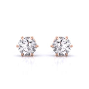 3 Carat Each Solitaire Earrings