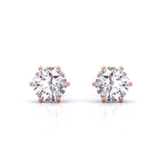 1 Carat Each Solitaire Studs Earrings