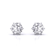 3 Carat Each Solitaire Earrings