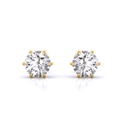 3 Carat Each Solitaire Earrings