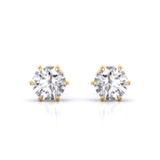 1 Carat Each Solitaire Studs Earrings