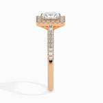 1 Carat Princess Solitaire Diamond Halo Ring