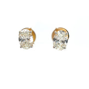6 Carat Oval Diamond Earrings
