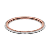 Dazzling 4 Pointer Round Diamond Bangle Pair