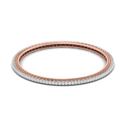Dazzling 4 Pointer Round Diamond Bangle Pair
