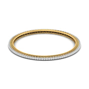 Dazzling 4 Pointer Round Diamond Bangle Pair