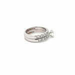 Round Solitaire Diamond With Channel Setting Stack Band