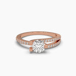 Round Cut Diamond Solitaire Ring For Her