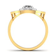 80 Pointers Center Solitaire Halo Ring